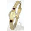 JAREL by Lucien Piccard Women's Gold-tone Diamond and Ruby Accented Dress Watch. Model JL-1001W