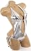 Sexy Deep Low Plunge Trendy Swimwear 2009 Style Monokini 1 One Piece Silver Lame Tie Side Swimsuit