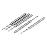 uxcell スクリュードライバー プラスドライバー ドライバービット 丸軸 5個