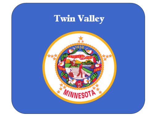 US State Flag - Twin Valley, Minnesota (MN) Mouse Pad