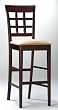 Coaster Bar Stools, Solid Wood Cappuccino with Wheat Back, Set of 2