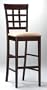 Coaster Bar Stools, Solid Wood Cappuccino with Wheat Back, Set of 2