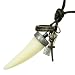 Produkt-Bild: Halskette Leder mit Anh&auml;nger cth 17 LUCKY HORN und Metall Kreuz Ringe Kette
