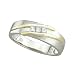 3 Diamond Princess Cut Wedding Ring 0.14 ct. in 14K Two Tone Gold