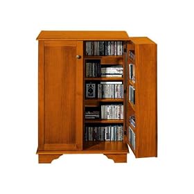Burnham Standard Multicolormedia Cabinet, 30W, WALNUT