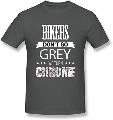 Swarz Men's Bikers Don't Go Grey We Turn Chrome DeepHeather Tshirts