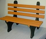 Outdoor Living : Engineered Plastic Systems GB4 4ft Garden Bench in Ceder