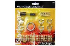 PICTURE FRAME HANGING SET WITH LINE LEVEL AND WIRE AND BRASS NAILS AND HOOKS