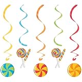Creative Converting Sugar Buzz Assorted Dizzy Danglers Hanging Party Decorations