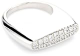 Nicky Hilton Silver with Cubic Zirconia Pave Ring, Size 7
