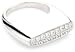 Nicky Hilton Silver with Cubic Zirconia Pave Ring, Size 7