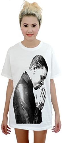 Wolfthia7 Men's Chris Brown Rapper T-shirt M White