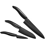 Kyocera Revolution 3-piece Ceramic Knife Set (Black Blade)