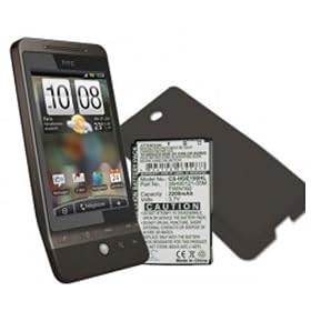 Cameron Sino Extended High Capacity 2200mAh Battery for T-Mobile G2 Touch + Black Back Cover