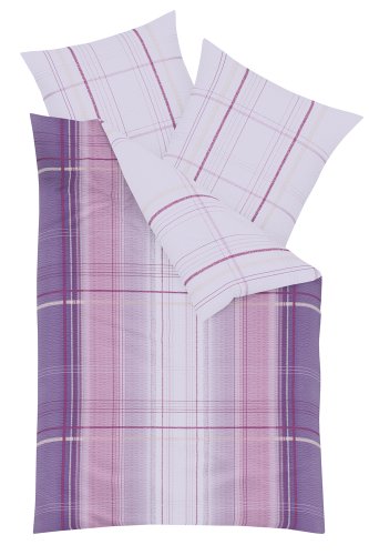 Kaeppel G-100707-65D1-VRMF Bettw&auml;sche 2-teilig Tissue 135 x 200 cm Microfaser Seersucker, Farbe violett