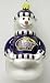 NCAA Blown Glass Snowman Ornament - LSU