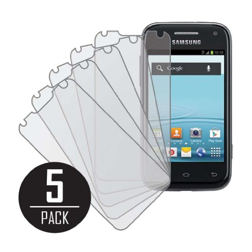 Samsung Galaxy Rush Screen Protector Cover, MPERO Collection 5 Pack of Matte Anti-Glare Screen Protectors for Samsung Galaxy Rush M830