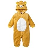 リラックマ・コリラックマ カバーオール フード付き フリースタイプ 変身カバーオール Rilakkuma Korilakkuma 70cm リラックマ