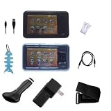 9 Items Accessory Combo Kit for Creative Zen X-Fi 2 (2nd Generation) 8GB, 16GB & 32GB: Includes (Black) Silicone Skin Case Cover, (Clear) Crystal Hard Case Cover, Universal USB Car Charger, Universal USB Wall / Travel Charger, USB 2in1 Sync Charging Cable, 3.5mm to 3.5mm Auxiliary Cable, Armband, Belt Clip and Light Blue Fishbone Style Keychain