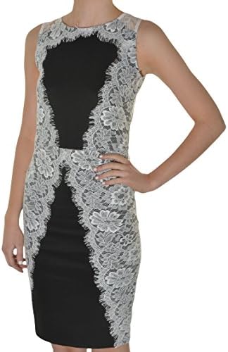 Elar Lace Overlay Cocktail Dress (Black, X-Large)