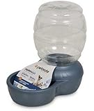 Petmate Replenish Pet Waterer with Microban, 1-Gallon, Pearl Peacock Blue