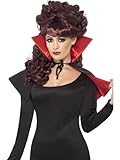 Smiffy's Mini Vamp Cape with High Collar - Red and Black