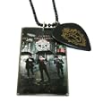  NEW LIMITED EDITION X-Large Jonas Brothers Photo & Guitar Pic Charm Necklace Featuring Kevin, Joe & Nick Jonas holding Umbrellas!!! by Jonas Brothers by Ks Charming Designs