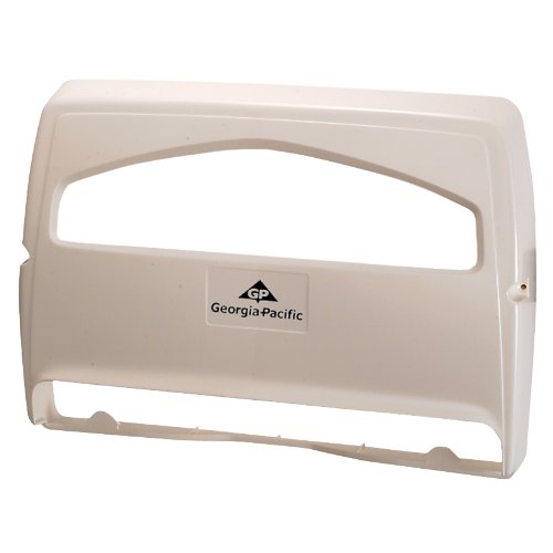 Georgia Pacific 57710 Safe-T-Gard 1/2 Fold Toilet Seat Cover Dispenser, White by Safe-T-Gard