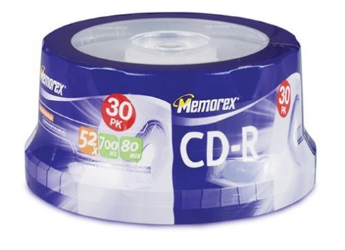 Memorex 700MB/80-Minute 52x CD-R Media (30-Pack Spindle)