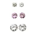 Cubic Zirconia Post Earring Trio - 4mm/5mm/6.5mm