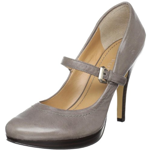 Nine West Women's Teen Mary Jane Pump,Grey Leather,7.5 M US