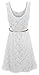 Women's Scoop Neck Sleeveless Plus Size Fit and Flare Lace Dress with Belt
