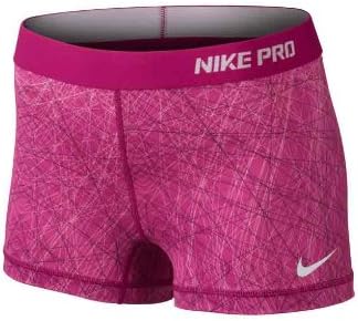 Pink Fire-White NIKE Printed PRO Core II 2.5" Women's DRI-FIT Shorts, Large