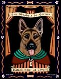 San Shepherd de German (German Shepherd) Art Print