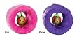 Zanies 3" Flower Power Roll 'n Play Cat Toy - Set of 2 (1 Pink & 1 Purple)