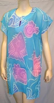 Cover Up-Fish Sheer Blue Pink