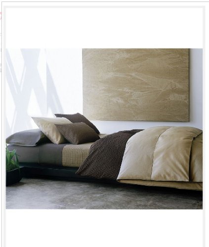 Calvin Klein Home Core Collection Textured Grid Bark-Brown Standard Sham Calvin Klein Home Core Collection Textured Grid Bark-Brown Standard Sham