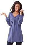 Woman Within Plus Size Knot front A-line tunic top