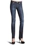 7 For All Mankind Women's Straight Leg Jean in New York Dark, New York Dark, 32