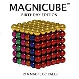 Magnicube Magnet Balls Birthday Edition {Yellow, Purple, Green, Pink, Orange, Blue, Red} 216 Piece