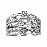 3/4ct tw diamond contemporary right hand ring (Platinum)