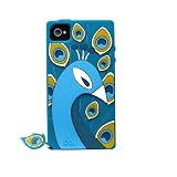 Case-Mate iPhone 4S / 4 Creatures: Peacock Case, Teal クリーチャーズ ピーコック シリコン ケース, ティール CM017851