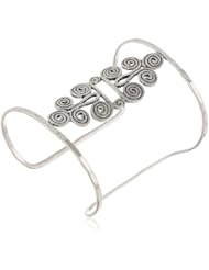 Lucky Brand Silver Swirls Cuff Bracelet, 3"