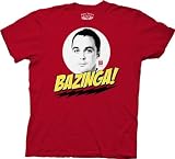 The Big Bang Theory Sheldon Cooper Bazinga! Red Adult T-shirt Tee