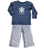 Winter Snowflake Love Your Family Newborn 3-6 month Infant Baby Cotton Holiday Christmas Long Sleeve Cotton Pajama Set