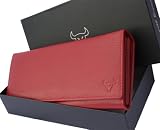 Red Soft Hide Leather Purse by Kenneth Brownne