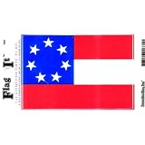 1st Confederate Heavy Duty Vinyl Bumper Sticker (3 x 5 Inches) by Flag It