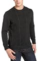 Dockers Men's Crew Neck Sweater Plaid With Cable,Charcoal Marl,X-Large
