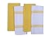 Amour Infini Cotton Terry Kitchen Dish Towels Set of 4 (16 x 26 Inches), Yellow