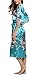 Avidlove Women's Robes Peacock and Blossoms Kimono Satin Nightwear Long Style